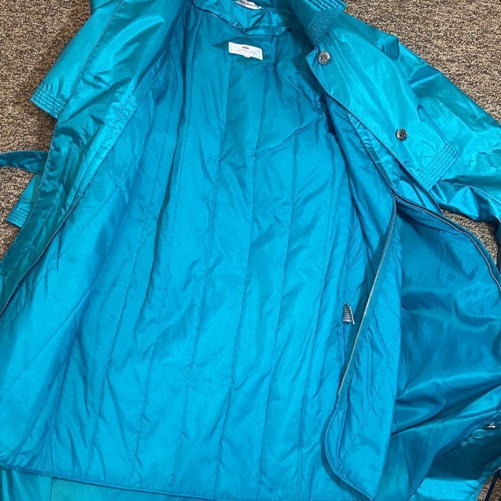 Worthington Essentials Vibrant Blue Turquoise Outerwear Jacket Size 8 - Picture 8 of 16